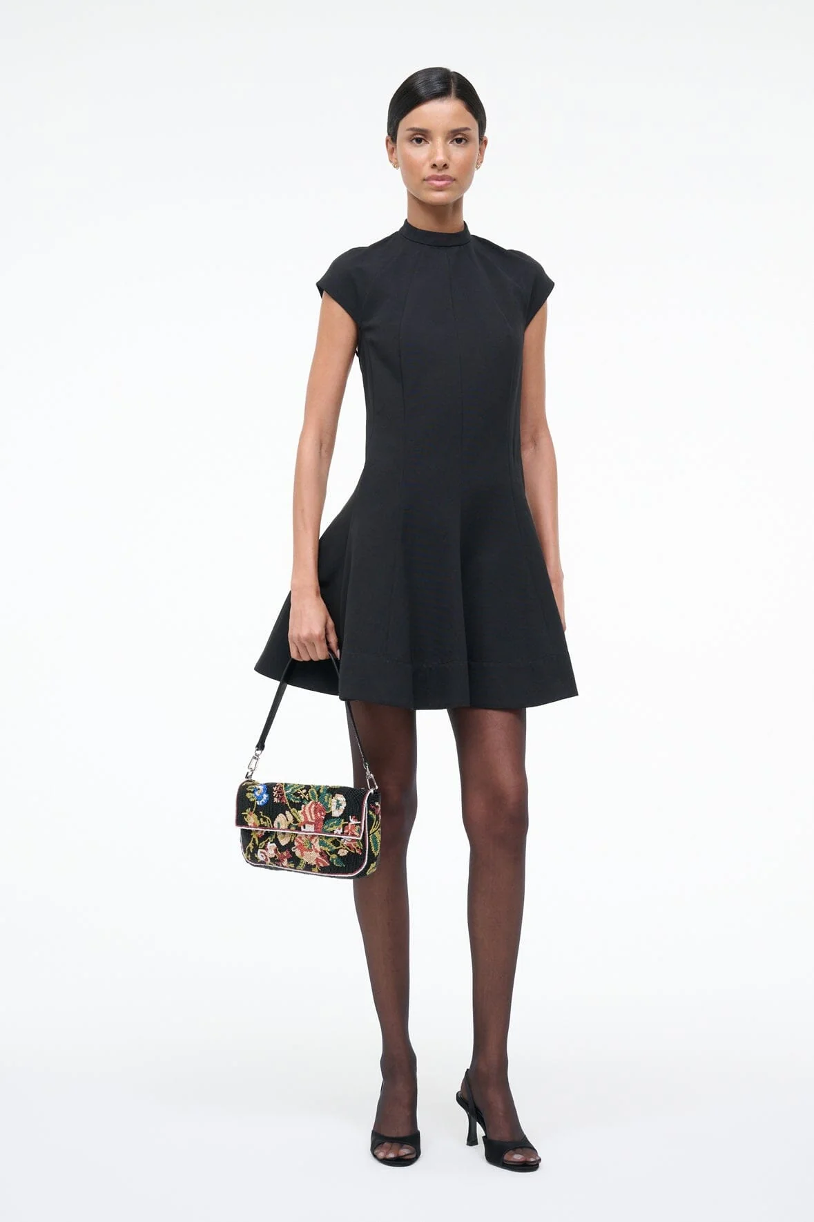 TIMMY SHOULDER BAG | BLACK FLORAL - Image 8