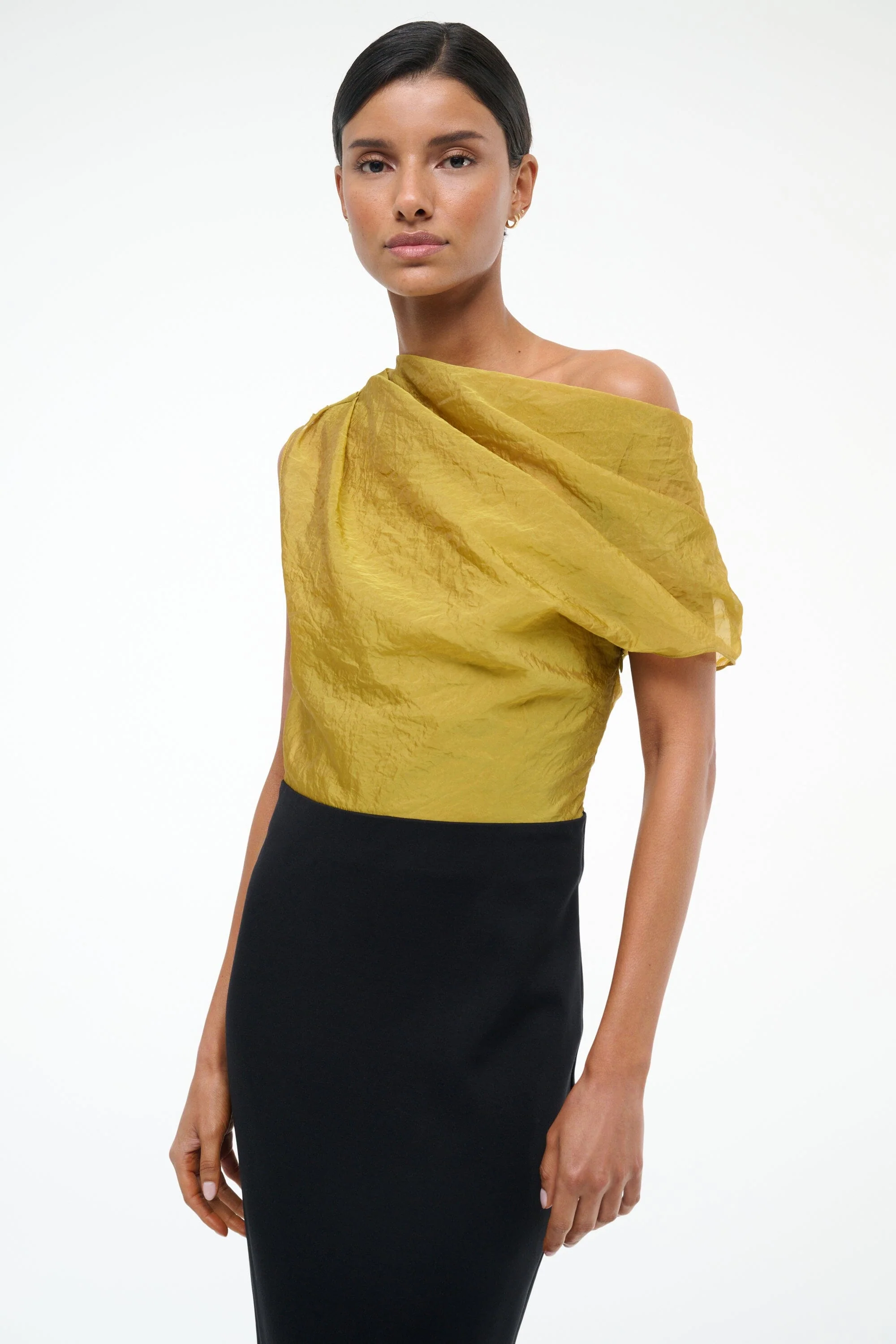 TOPAZ DRESS | CHARTREUSE BLACK - Image 3