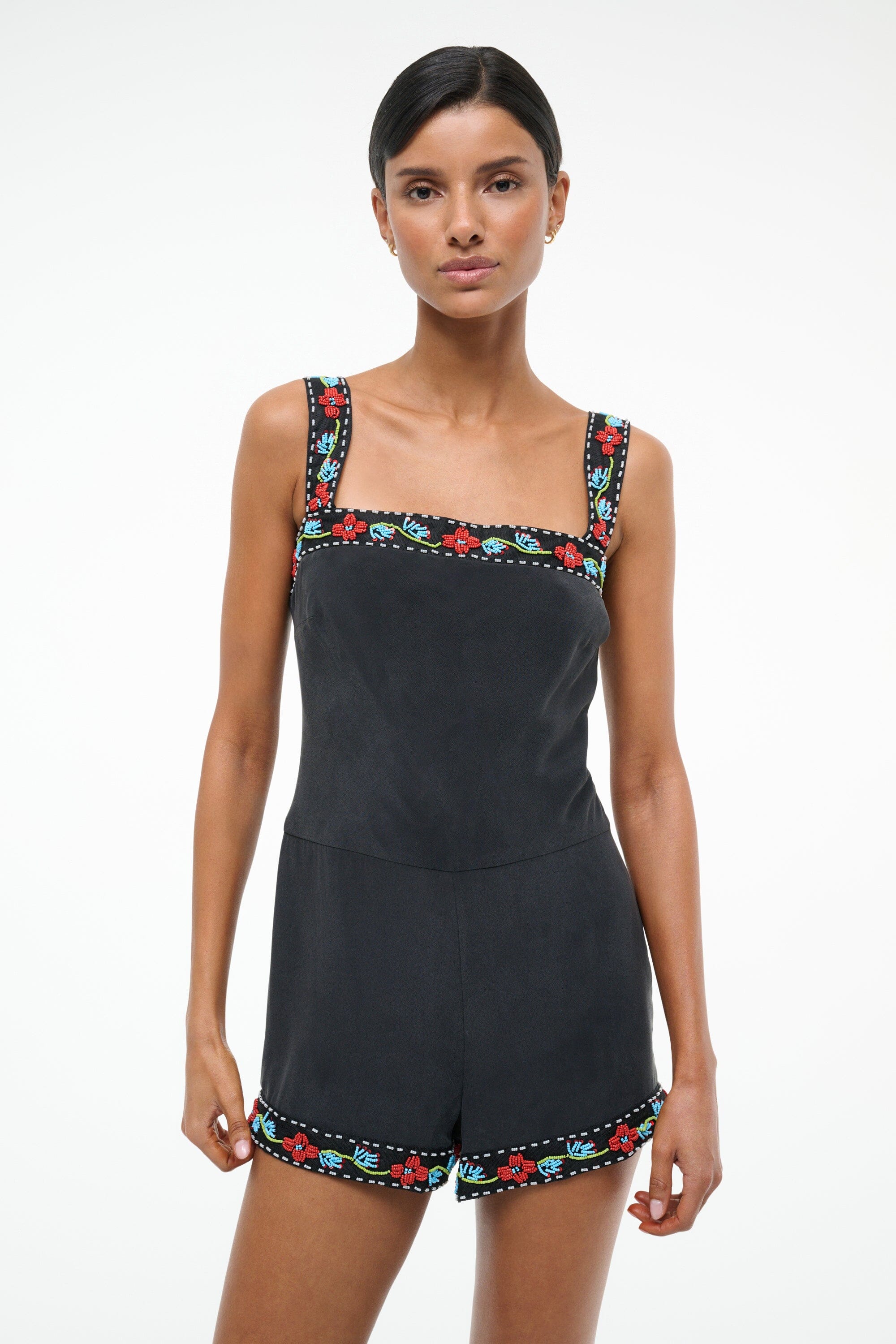 VERONICA SILK ROMPER | BLACK - Image 2