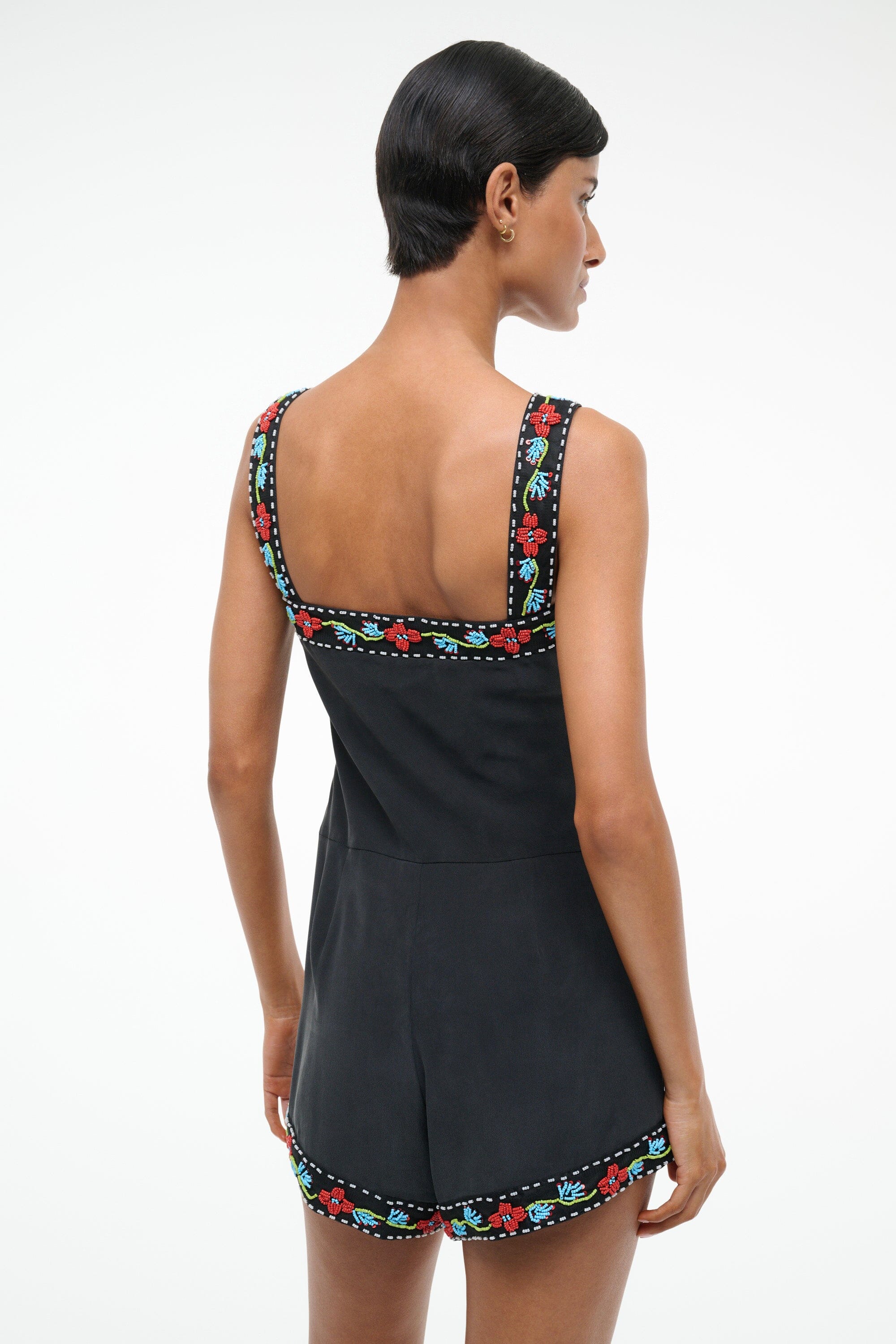 VERONICA SILK ROMPER | BLACK - Image 3
