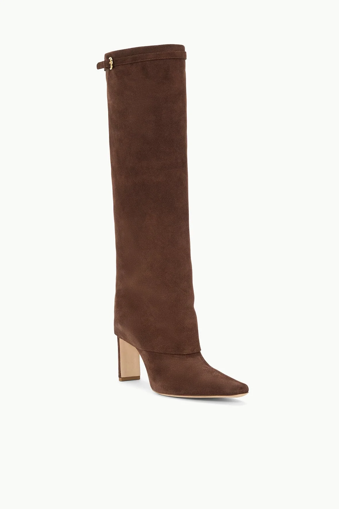 WALLY FOLDOVER HIGH HEEL BOOT | MAHOGANY SUEDE - Image 3