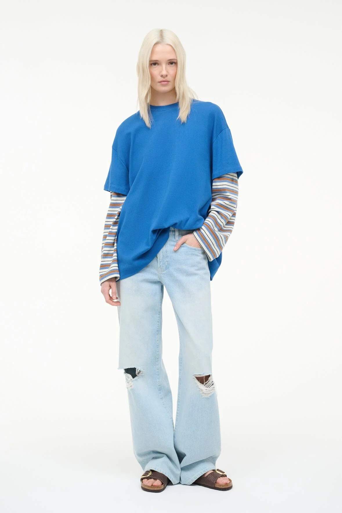 WILLIAM TEE | BLUE MOJAVE STRIPE - Image 4